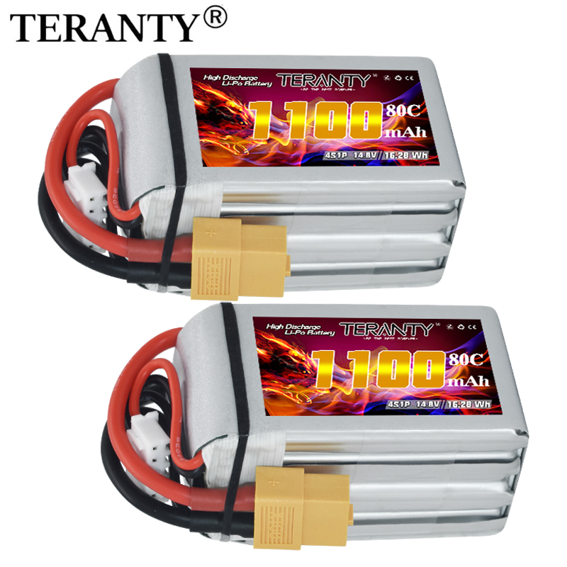 Drone Battery 4S - Batteria Lipo TERANTY 4S 1100mAh 80C/160C