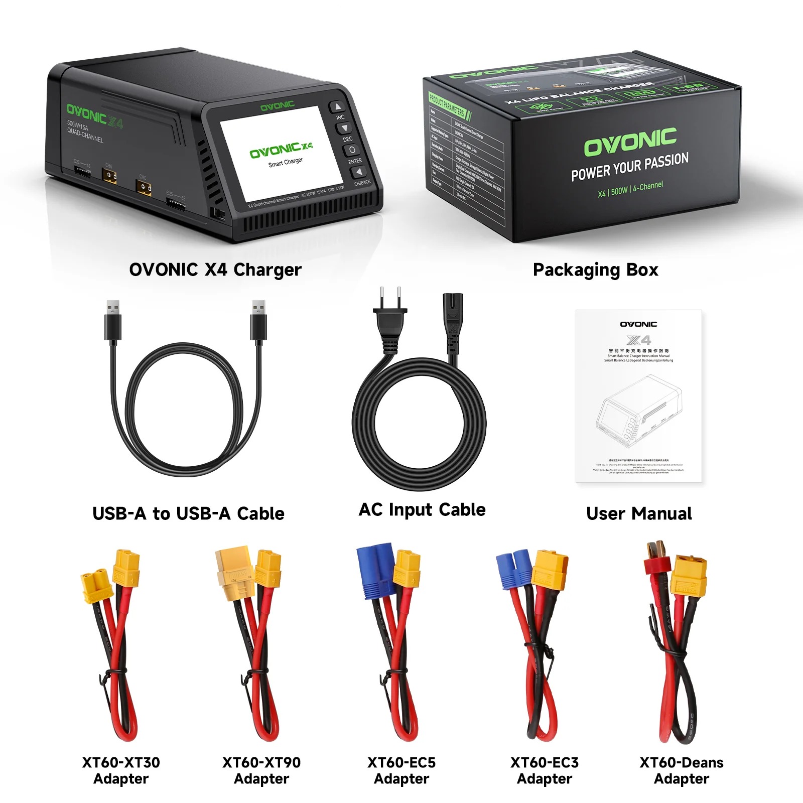 Drone Battery 3S - Caricabatterie Intelligente Ovonic X4 AC500W a