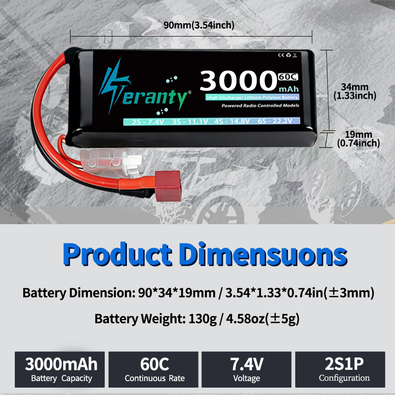 Batteria Lipo TERANTY 2S 3000m - Drone Battery Plate recensione e prezzo