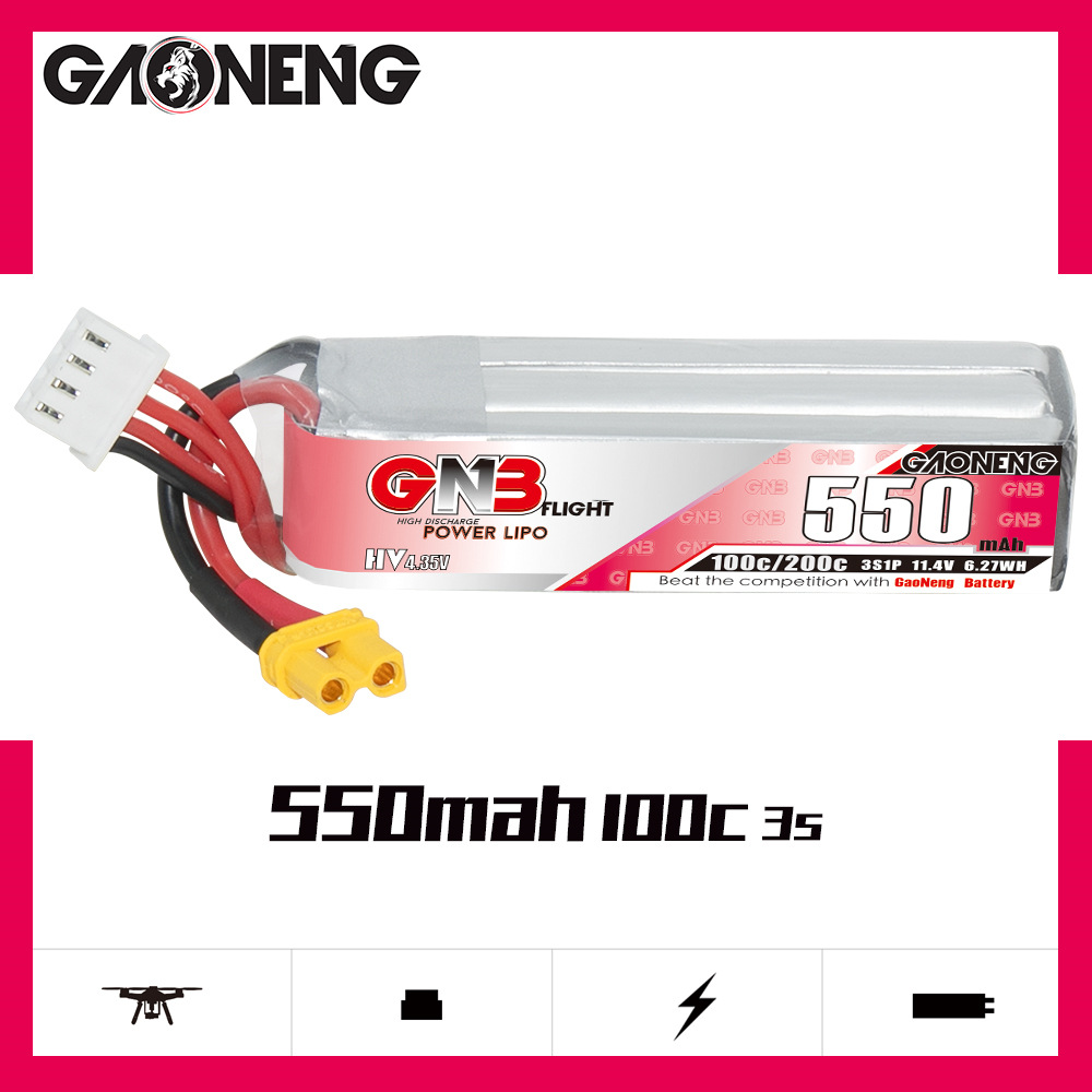 Batteria Lipo GNB HV 11.4V 550 - Drone Battery Plate recensione e prezzo