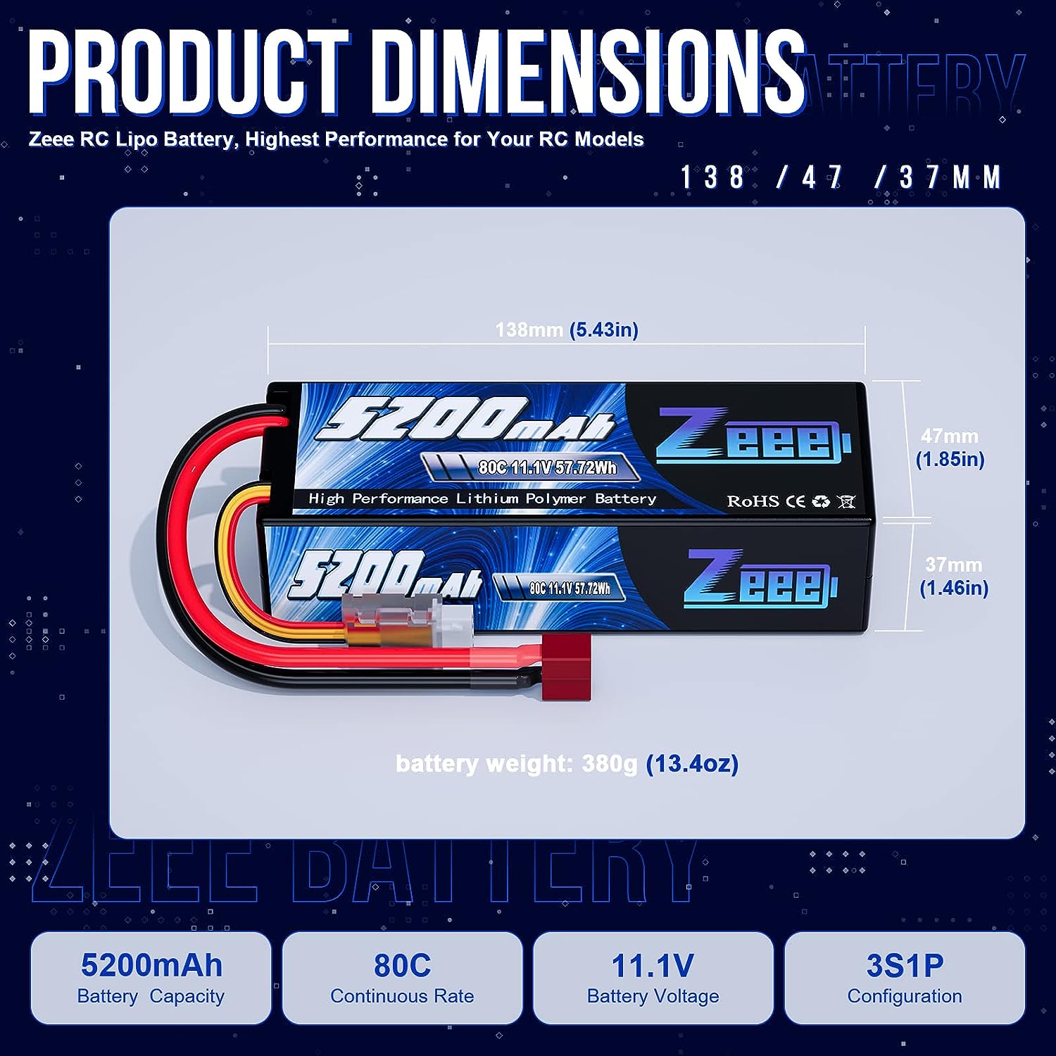 1/2pcs Zeee 3S 5200mAh Lipo Ba - Drone Battery 4S recensione e prezzo