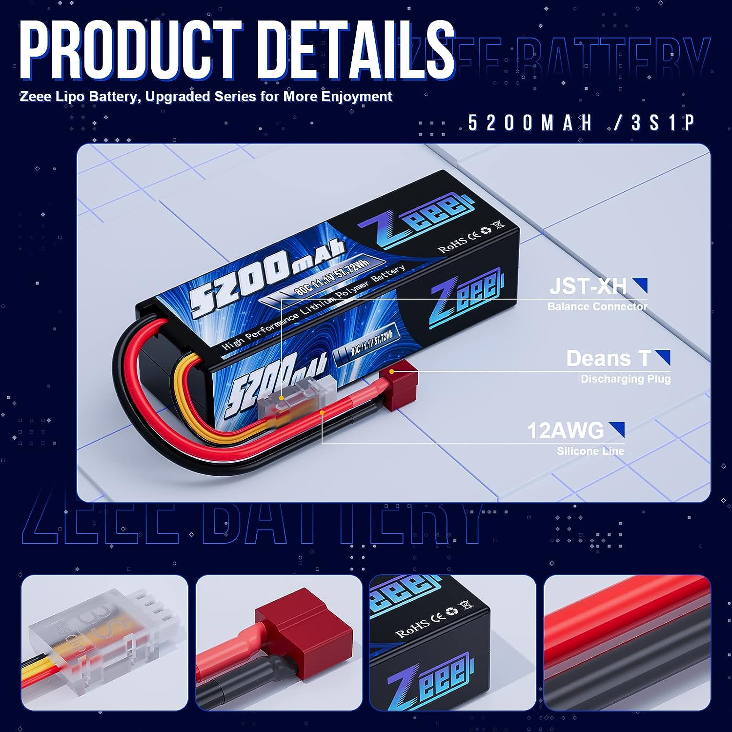 1/2pcs Zeee 3S 5200mAh Lipo Ba - Drone Battery 4S recensione e prezzo